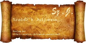 Szalók Julianna névjegykártya