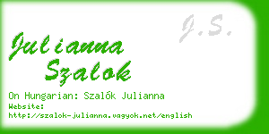 julianna szalok business card