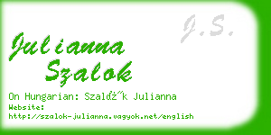 julianna szalok business card